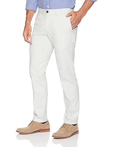 Amazon Essentials Slim-Fit Wrinkle-Resistant Flat-Front Chino Pant pantalones casuales, gris claro, 36W/29L