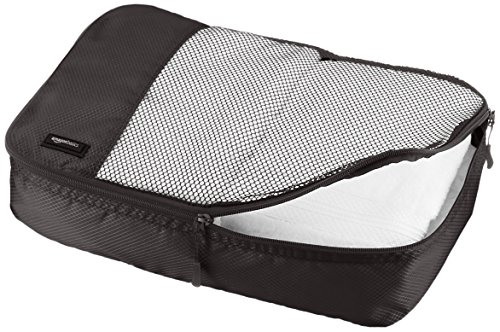 AmazonBasics - Bolsas de equipaje medianas (4 unidades), Negro