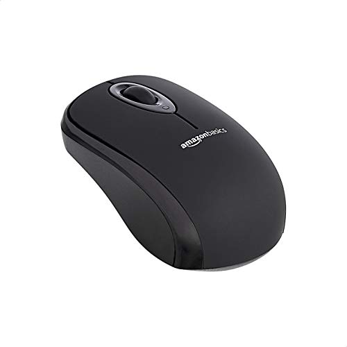 AmazonBasics - Ratón inalámbrico con receptor USB nano, color negro