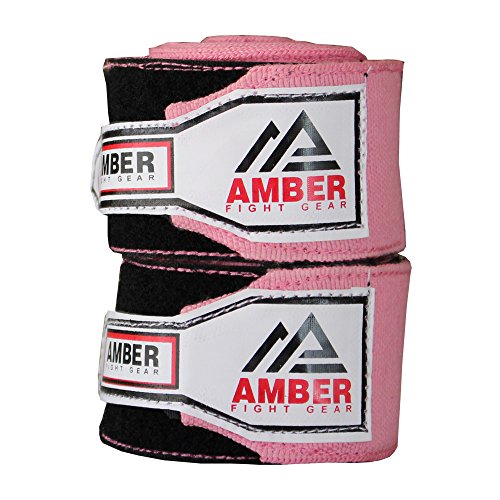 Amber Fight Gear Boxing Stretch - Vendas de Boxeo, Color Rosa, Talla 4.5