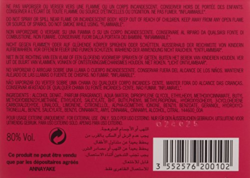 Annayake AN'NA Mujeres 100 ml - Eau de parfum (Mujeres, 100 ml, Grosella, Mandarin, Cilantro, Jazmín, Rosa, Tuborosa, Ámbar, Pachuli, Aerosol)