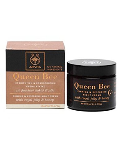 Apivita Queen Bee Crema Noche Reafirmante Reparadora Jalea Real Miel, 50ml