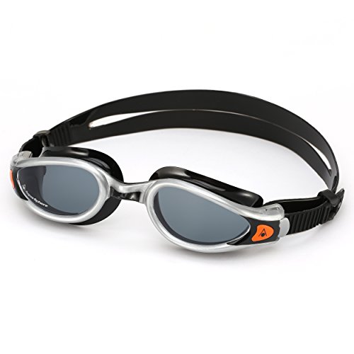 Aqua Sphere Kaiman Exo Gafas de natación, Unisex Adulto, Plateado y Negro, Talla única