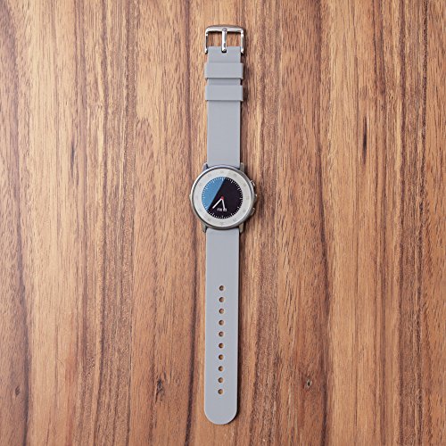 Archer Watch Straps | Repuesto de Correa Reloj de Silicona para Hombre y Mujer, Caucho Fácil de Abrochar para Relojes y Smartwatch | Gris Platino, 24mm