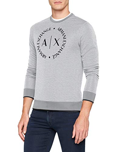 Armani Exchange 1st To Be Noticed Sweat Sudadera, Gris (B09b Heather Grey 3929), X-Small para Hombre