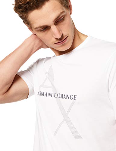 Armani Exchange 8nzt76 Camiseta, Blanco (White 1100), Large para Hombre