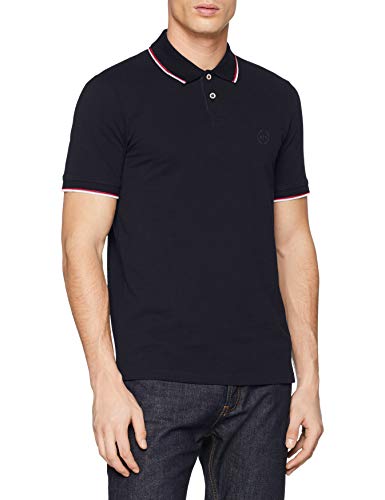 Armani Exchange Double Stripe Polo, Azul (Navy 1510), X-Small para Hombre