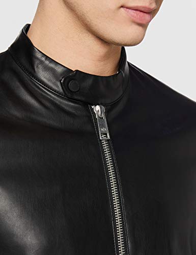 Armani Exchange Eco-Leather Blouson Chaqueta bomber, Negro (Black 1200), Medium para Hombre