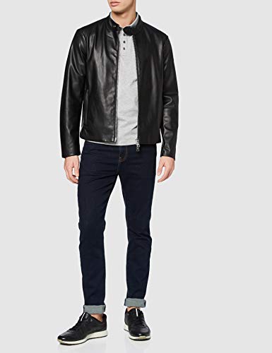 Armani Exchange Eco-Leather Blouson Chaqueta bomber, Negro (Black 1200), Medium para Hombre