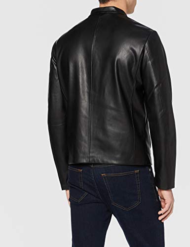 Armani Exchange Eco-Leather Blouson Chaqueta bomber, Negro (Black 1200), Medium para Hombre