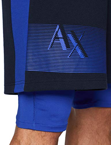 Armani Exchange Magnetic Stripe Logo Bermuda Pantalones Cortos, Azul (Navy/Marine 6535), W30/L32 (Talla del Fabricante: Small) para Hombre