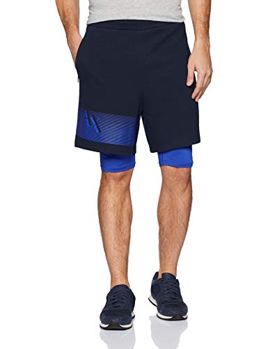 Armani Exchange Magnetic Stripe Logo Bermuda Pantalones Cortos, Azul (Navy/Marine 6535), W30/L32 (Talla del Fabricante: Small) para Hombre