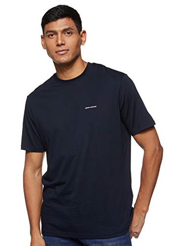 Armani Exchange Pima Logo Camiseta, Azul (Navy 1510), X-Large para Hombre