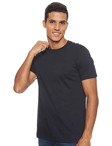 Armani Exchange Pima Small Logo Camiseta, Azul (Navy 1510), Large para Hombre