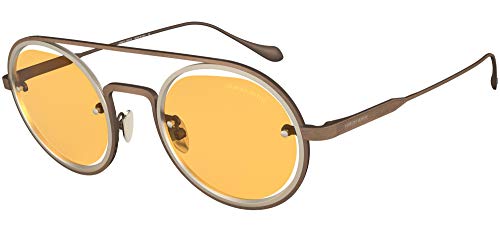 Armani GIORGIO 0AR6085 Gafas de sol, Brushed Bronze/Mt Pale Gold, 40 para Hombre