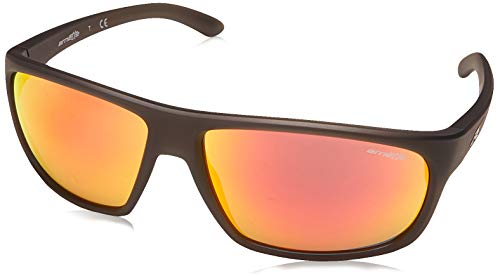 Arnette Burnout 4225 Gafas, MATTE GREY/DARKGREYMIRRORRED/YELLOW, 64 Hombres