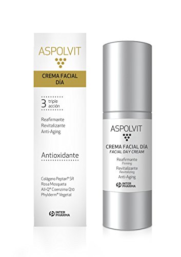 ASPOLVIT – Crema facial revitalizante, reafirmante y antiedad con coenzima Q10. Disminuye las líneas de expresión – 30 ml