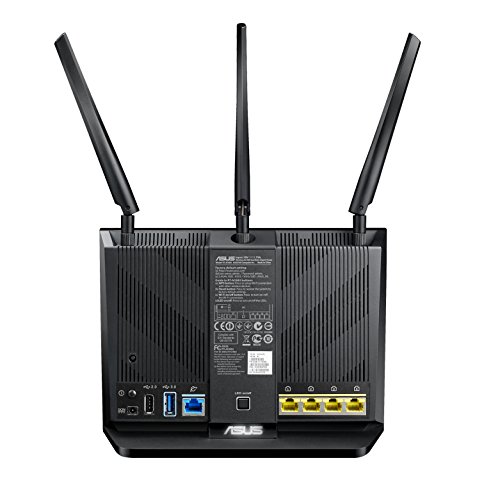 ASUS RT-AC68U Router Gaming inalámbrico AC1900 Dual-band Gigabit (punto de acceso/repetidor, USB, soporta 3G/4G, compatible con Ai Mesh wifi), Negro