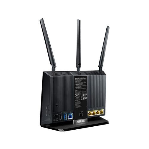 ASUS RT-AC68U Router Gaming inalámbrico AC1900 Dual-band Gigabit (punto de acceso/repetidor, USB, soporta 3G/4G, compatible con Ai Mesh wifi), Negro