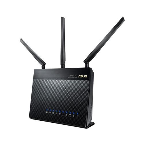 ASUS RT-AC68U Router Gaming inalámbrico AC1900 Dual-band Gigabit (punto de acceso/repetidor, USB, soporta 3G/4G, compatible con Ai Mesh wifi), Negro