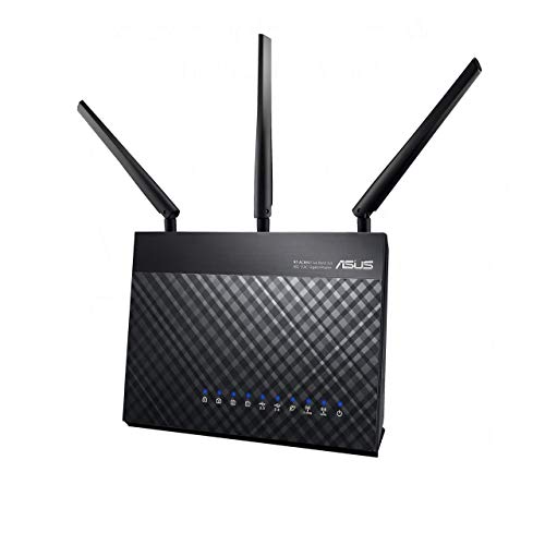 ASUS RT-AC68U Router Gaming inalámbrico AC1900 Dual-band Gigabit (punto de acceso/repetidor, USB, soporta 3G/4G, compatible con Ai Mesh wifi), Negro