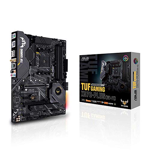 ASUS TUF Gaming X570-Plus (WI-FI) - Placa Base de Gaming ATX AMD AM4 X570 con PCIe 4.0, Dos M.2, 12+2 con Etapa de Potencia Dr. Mos, HDMI, DP, SATA 6 GB/s, USB 3.2 Gen. 2 e iluminación Aura Sync RGB