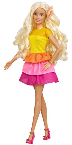 Barbie Crea sus ondas, Muñeca rubia con accesorios para peinar, regalo para niñas y niños 3-9 años (Mattel GBK24)