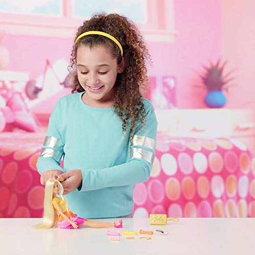 Barbie Crea sus ondas, Muñeca rubia con accesorios para peinar, regalo para niñas y niños 3-9 años (Mattel GBK24)