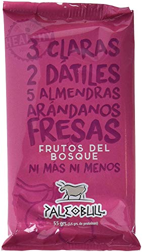 Barrita Energética Paleo 100% natural - Alta en proteínas - Frutos del Bosque (55g)