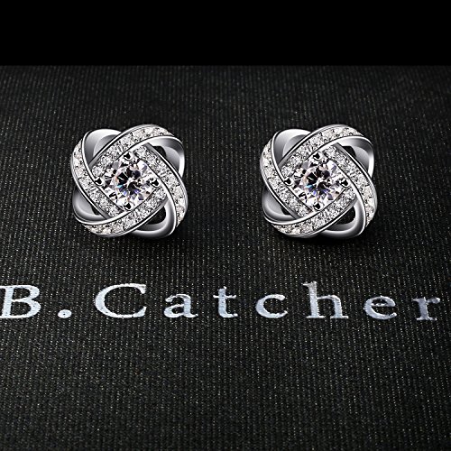 B.Catcher Pendientes Mujer Plata de Ley 925 ''Eres la luz de mis ojos'' con Para Regalo San Valentín Originales