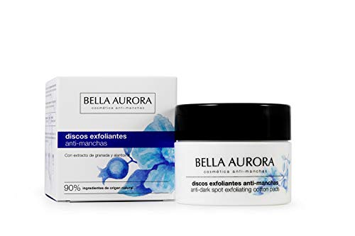 Bella Aurora Discos Faciales Exfoliantes Anti-Manchas | Elimina Impurezas | Estimula la Regeneración Celular | Aporta Luminosidad y Reduce Poros, Pack de 30 discos, 15 ml