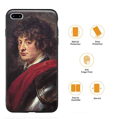 Berkin Arts Peter Paul Rubens para iPhone 7 Plus&iPhone 8 Plus/Caja del teléfono Celular de Arte/Impresión Giclee UV en la Cubierta del móvil(Joven con Armadura)