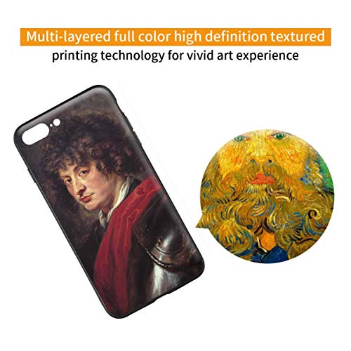 Berkin Arts Peter Paul Rubens para iPhone 7 Plus&iPhone 8 Plus/Caja del teléfono Celular de Arte/Impresión Giclee UV en la Cubierta del móvil(Joven con Armadura)