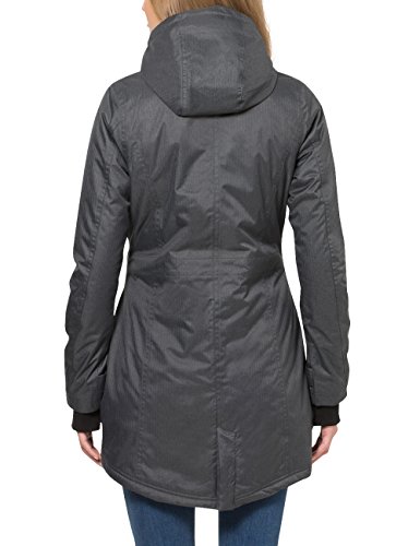 Berydale Parka para mujer con capucha y lazos para los pulgares, Gris, 38