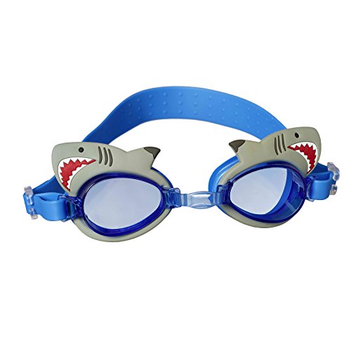 Best Sport Shark Gafas de natación, Infantil, Azul/Gris, S