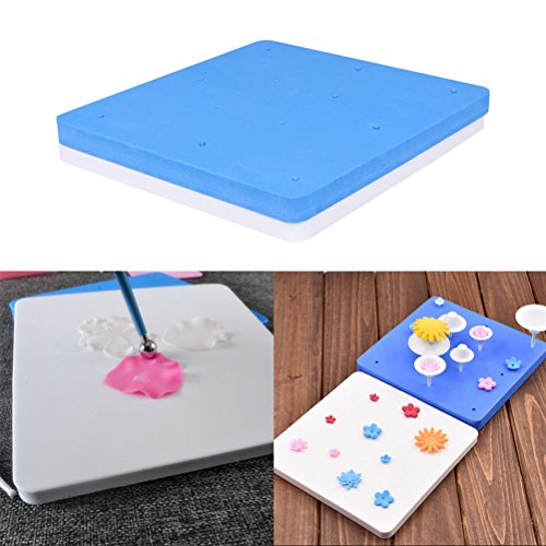 bestonzon 2pcs Espuma Pad de fondant pastel azúcar flor modelaje alfombra