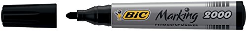 BIC Marking 2000 ECOlutions marcadores permanentes punta media - Negro, Caja de 12 unidades