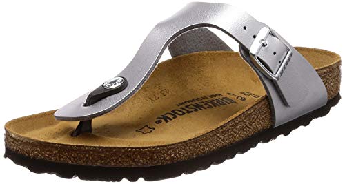 Birkenstock Gizeh BS, Chanclas para Mujer, Plateado (Silver), 37 EU