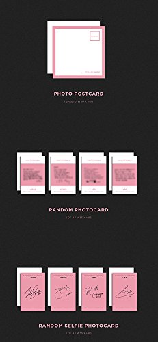 BLACKPIN SQARE UP 1st Mini Album [Pink Ver.] CD + Photo Book + Postcard + Photo Card + Selfie Photo Card K-POP