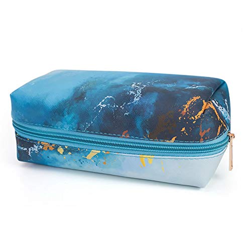 Bolsa de aseo cosmetica,para llevar maquillaje fundamental de bolsa de aseo portátil impermeable de bolsa de organizador viaje diaria organizador de artículos de aseo al aire libre,azul