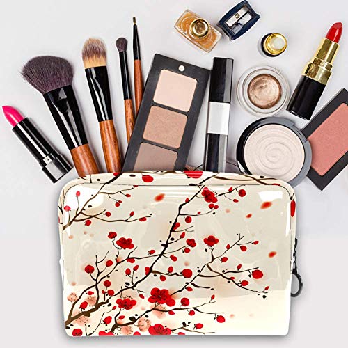 Bolsa de maquillaje portátil con cremallera bolsa de aseo de viaje para las mujeres práctico almacenamiento cosmético bolsa estilo oriental