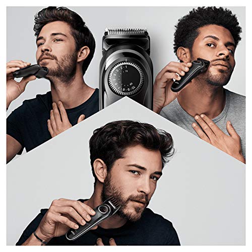 Braun Recortadora de Barba BT5242, Máquina Cortar Pelo, Recortadora de Barba y Cortapelos para Hombre, Cuchillas Afiladas de Larga Duración, Color Negro/Gris