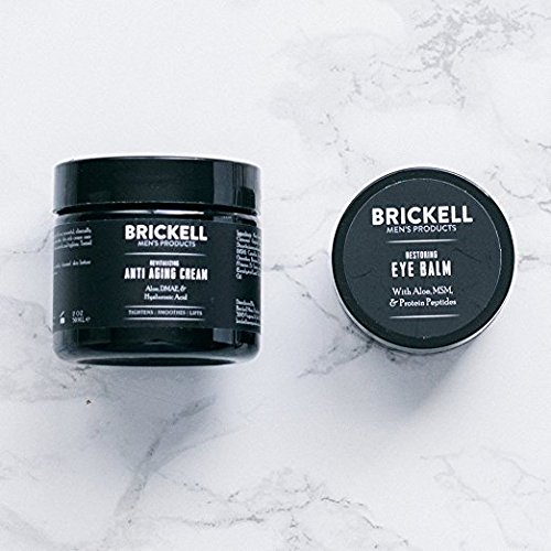 Brickell Men's – Rutina Antienvejecimiento Extrema – Crema antiarrugas de noche y Crema para ojos para reducir inflamación, arrugas, ojeras y bolsas – Orgánica y natural