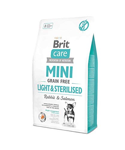 Brit Care Mini Light y Sterilised Grain Free al Conejo y Salmón Hipoalergénico - 2 kg