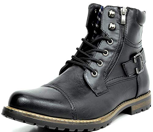 Bruno Marc Philly-3 Botas de Combate Militar para Hombres Negro 42.5 EU/9.5 US