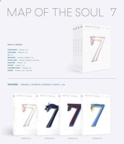 BTS Bangtan Boys – Mapa del alma: 7 álbum + póster plegado + juego de tarjetas de fotos adicionales Versión 4