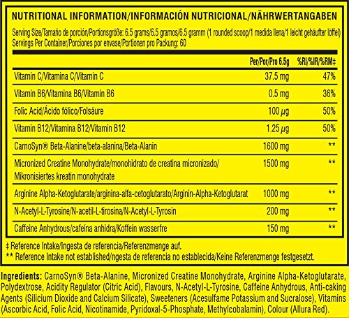 C4 Original - Suplemento en polvo para preentrenamiento - Cóctel de frutas | Bebida energética para antes de entrenar | 150 mg de cafeína + beta alanina + monohidrato de creatina | 60 raciones