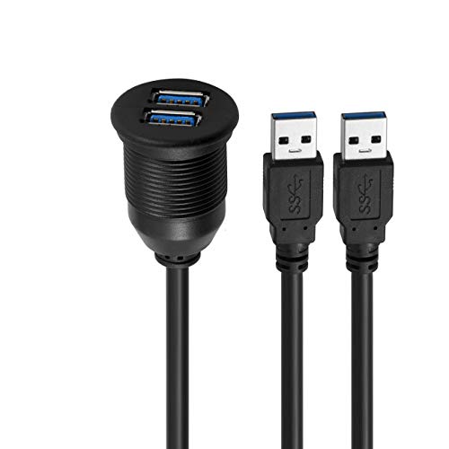 Cable de Montaje Empotrado de Bolongking, 1 m, USB 3.0 Dual, para Panel, para Coche, Barco y Motocicleta