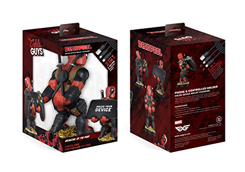 Cable guy Deadpool nueva edición, soporte de sujeción o carga para mando de consola y/o smartphone de tu personaje favorito con licencia de Marvel. Producto con licencia oficial. Exquisite Gaming