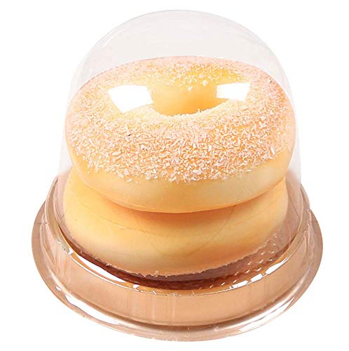 Cajas para tartas – Portabebés de plástico transparente – Recipiente individual para tartas – Caja de transporte para cupcakes, plástico, dorado, 10,16 cm